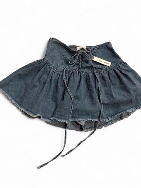 day + moon NWT Dark Denim Mini Skirt
